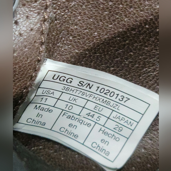 UGG Cali Fringe Men's Suede High Sneakers in Black Size 11 NEW - Picture 2 of 12